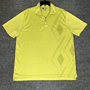 Izod XFG Polo Shirt Mens Large Green Golf Short Sleeve Performance Cool FX Adult